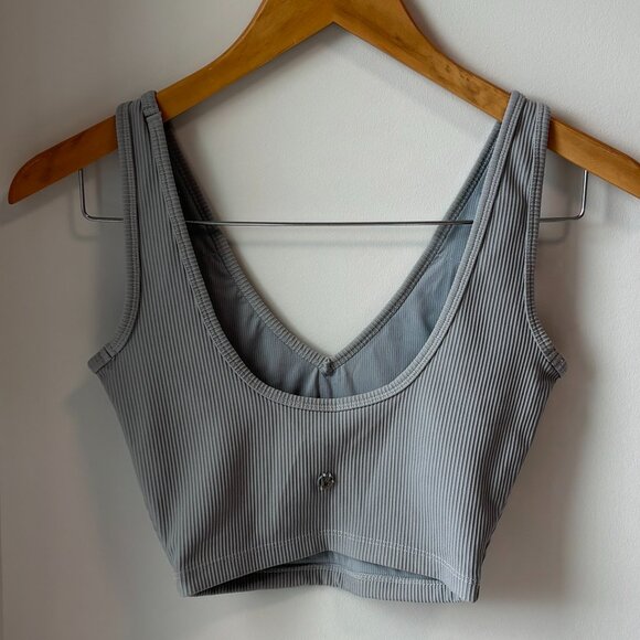 BuffBunny Ribbed Crop top size XS in light grey - Picture 2 of 8